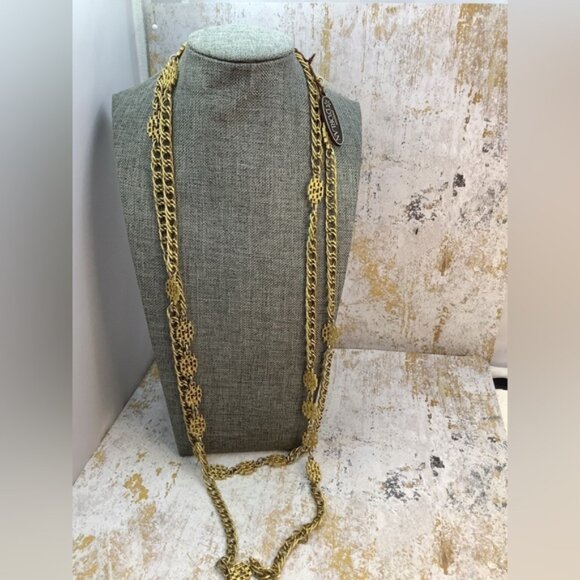 Vintage D’Orlan Flapper Gold Chain Necklace - Picture 4 of 6